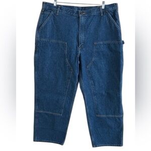 Carhartt B73 DST Double Knee Original Loose Fit Blue Denim Jeans Men’s sz 42x30
